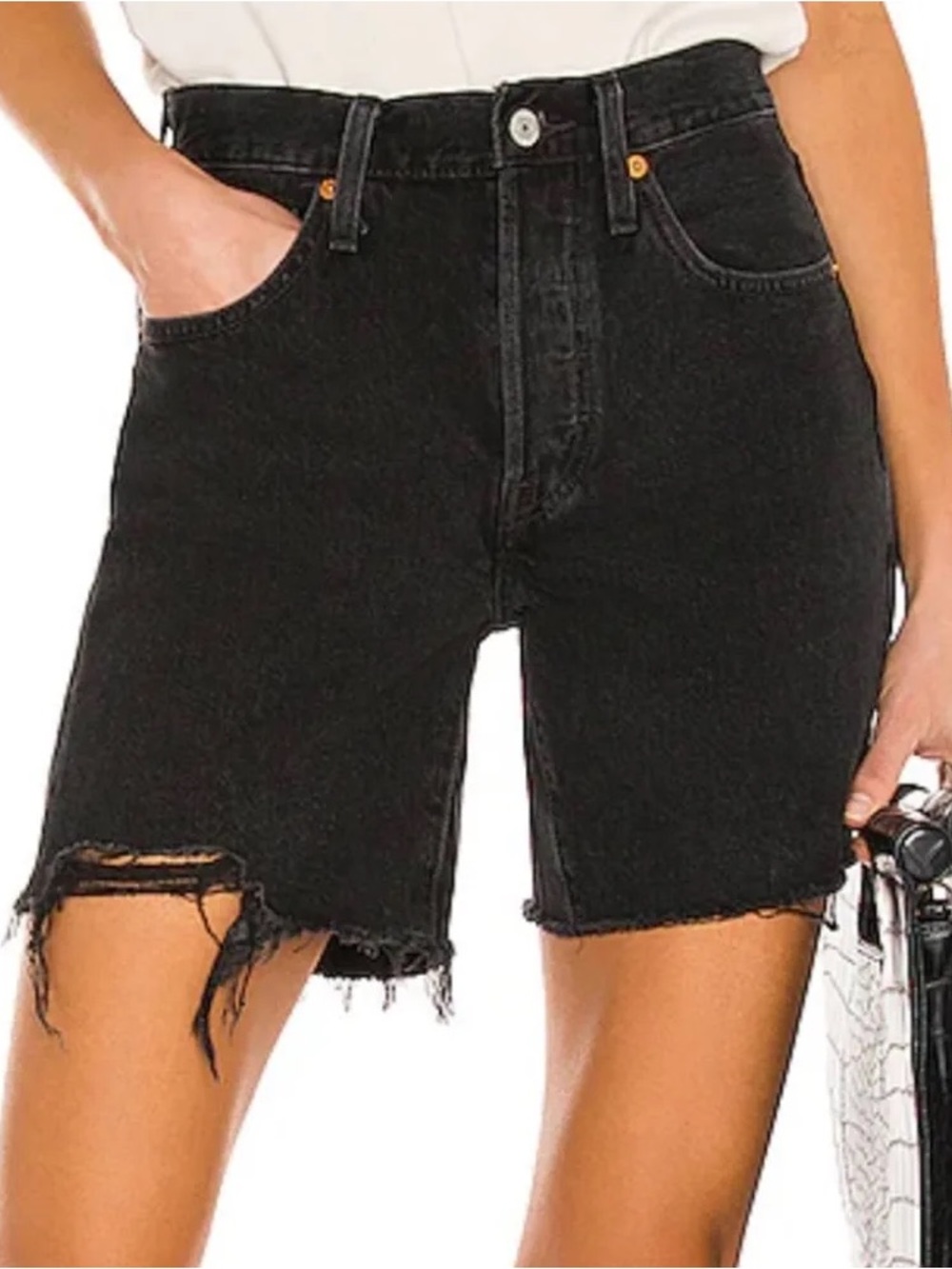 Levi's Women's 501 Mid Thigh Shorts - Picture 1 of 6